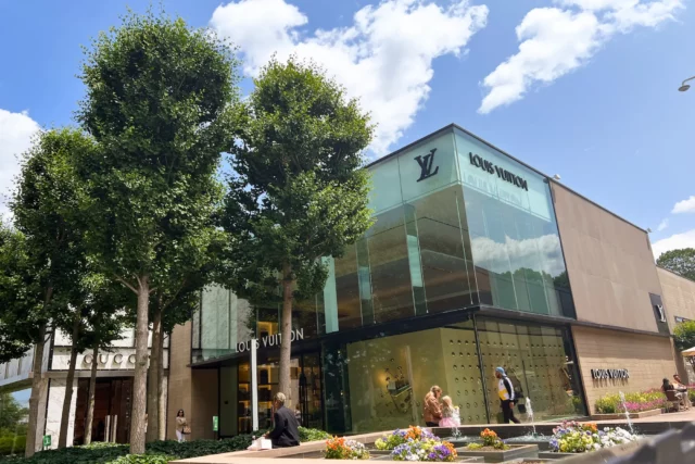 Louis Vuitton storefront in Manhasset, New York.