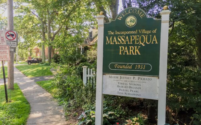 Sign depicting incorporation of Massapequa Park, NY. Founded in 1931.