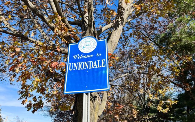 Welcome to Uniondale sign at Uniondale, New York town border.