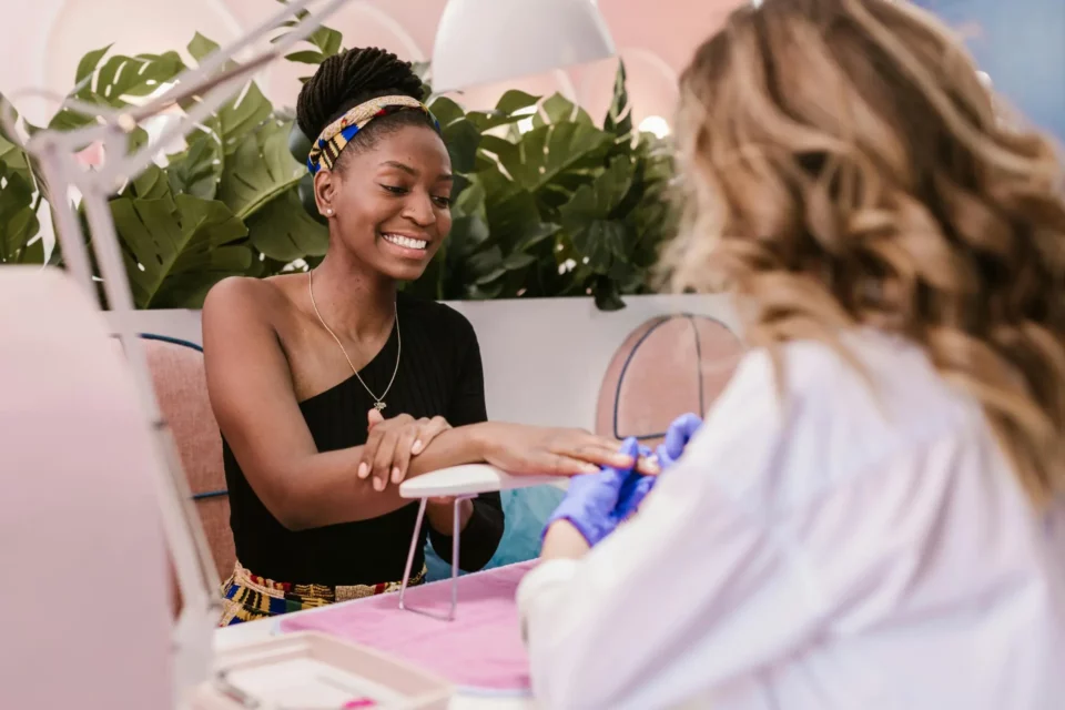 young woman manicure